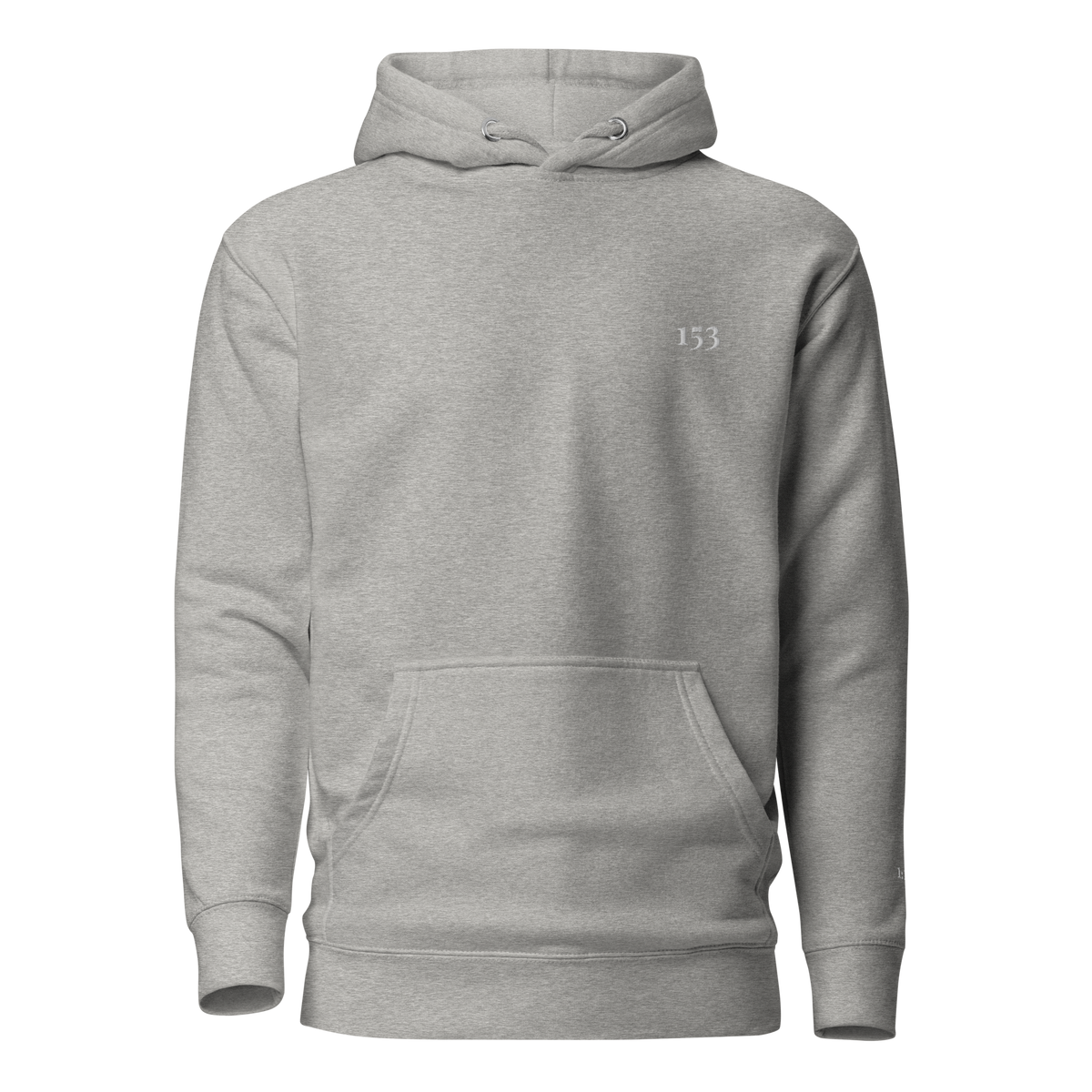 153 hoodie, white embroidery at the left chest, John 21:11, SEALED