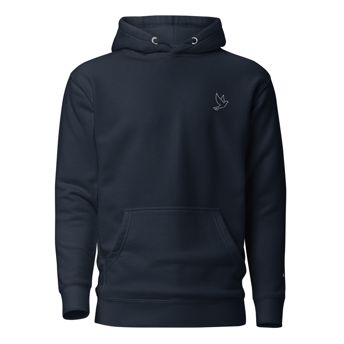 Dove hoodie, white embroidery at the left chest, 1:13 stitched at the cuff, SEALED